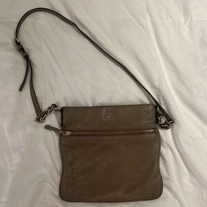 Dark taupe Kate Spade cross body purse